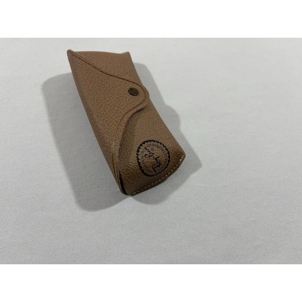 Ray Ban Eyeglasses Brown Tan Sunglasses Carry Case Protective Pleather Grain